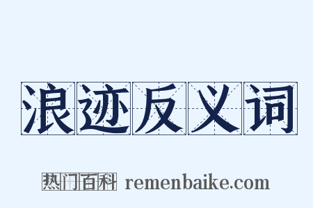 浪迹反义词是什么意思的图片